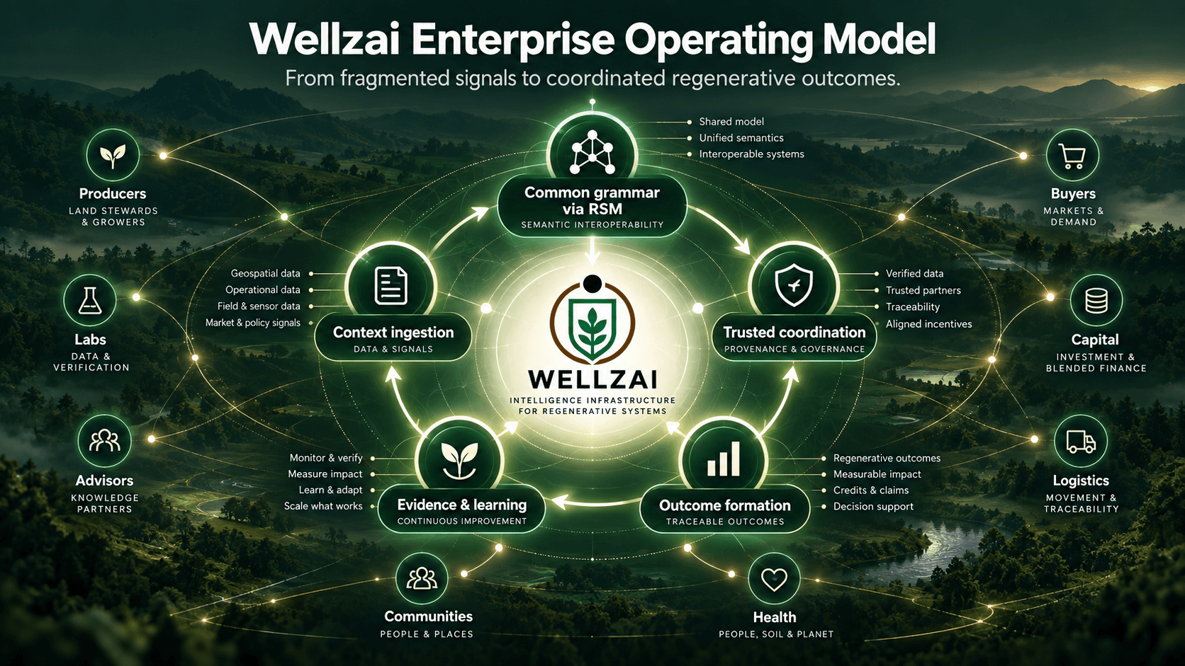 Wellzai enterprise operating model diagram